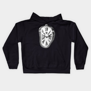 Surreal Melting Clock Kids Hoodie